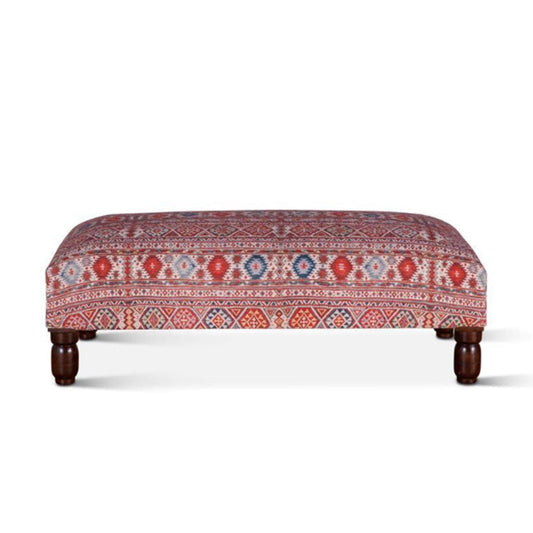  Algiers Mixed Red Pattern Ottoman 