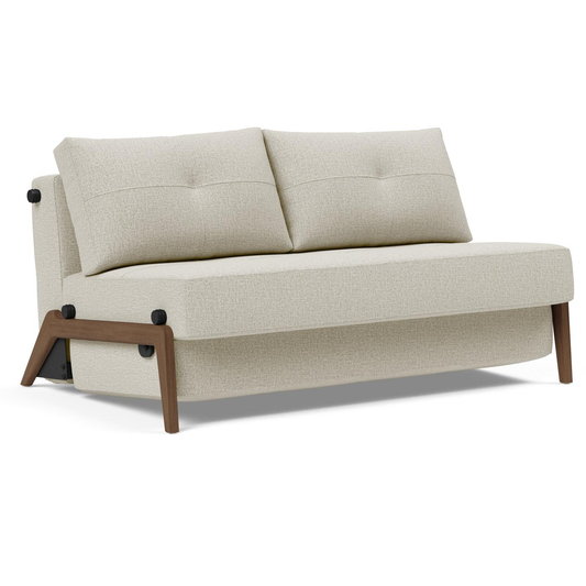 Cubed Full Size Sofa Bed With Dark Wood Legs